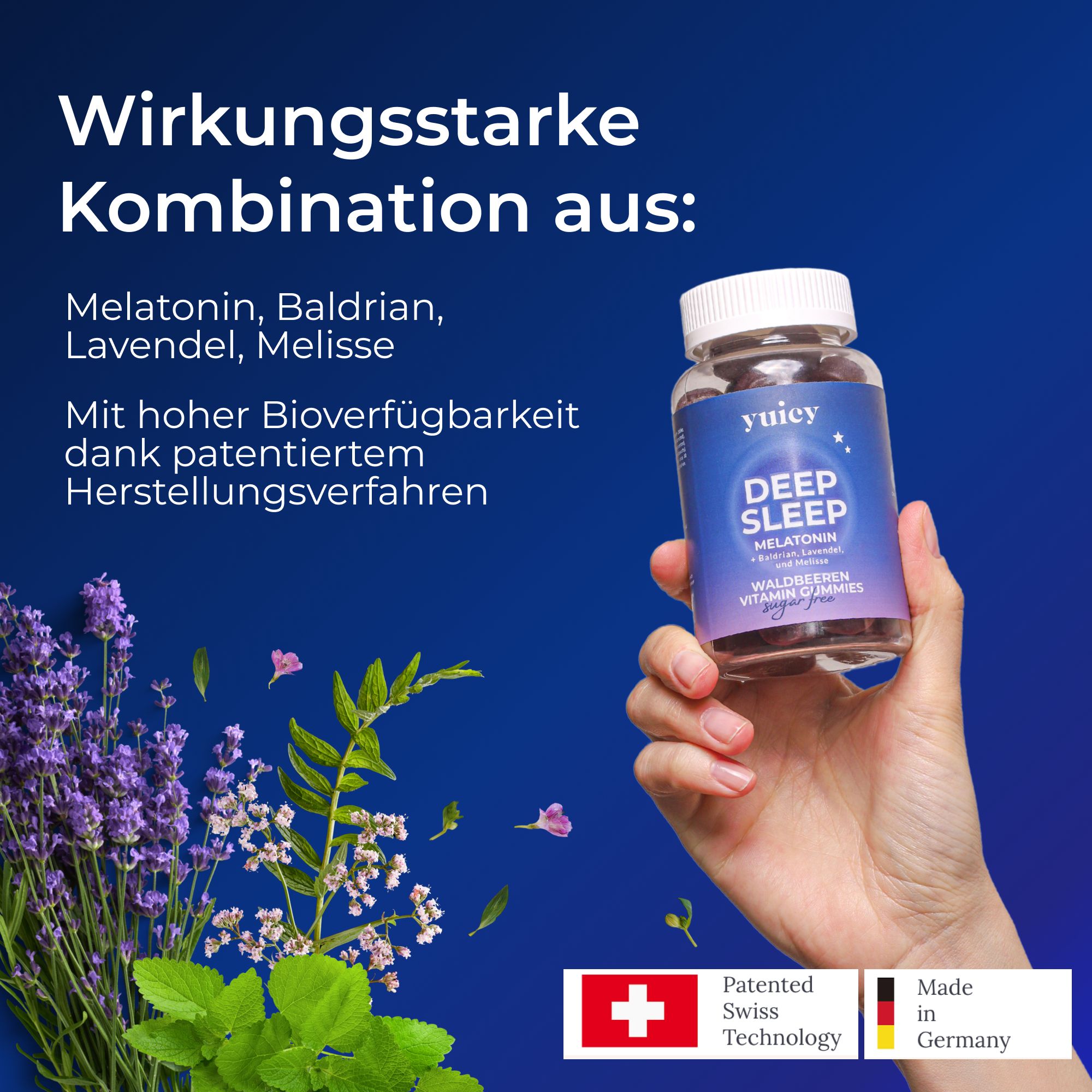 yuicy® Deep Sleep - Melatonin Einschlaf-Gummies
