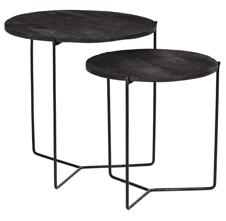 Bijzettafels black black Mason ⌀52  x H53 cm