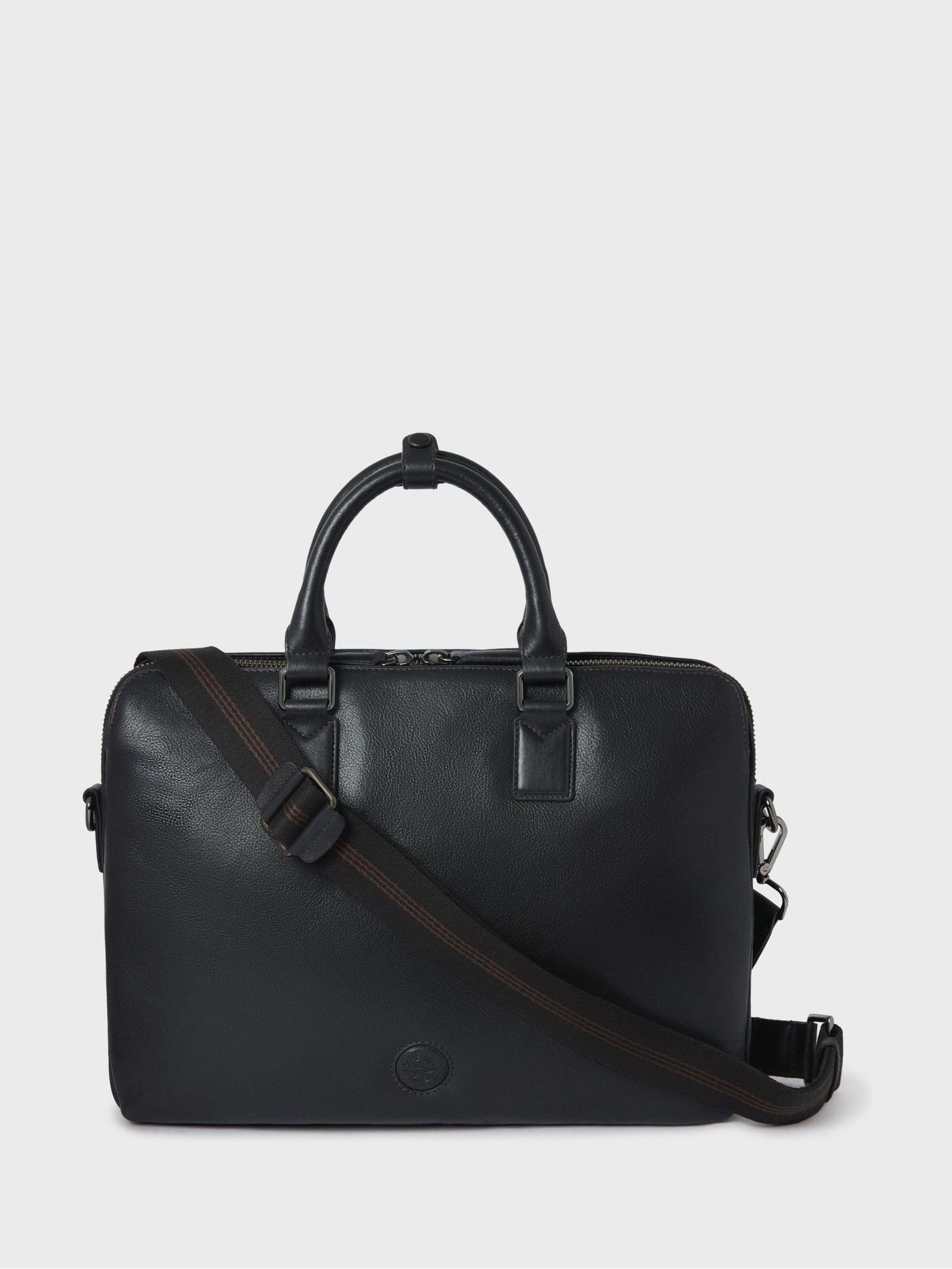 Zwart - Osprey London The Compass leren laptoptas