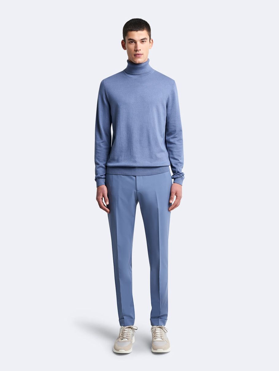 Pull col roulé en viscose certifiée