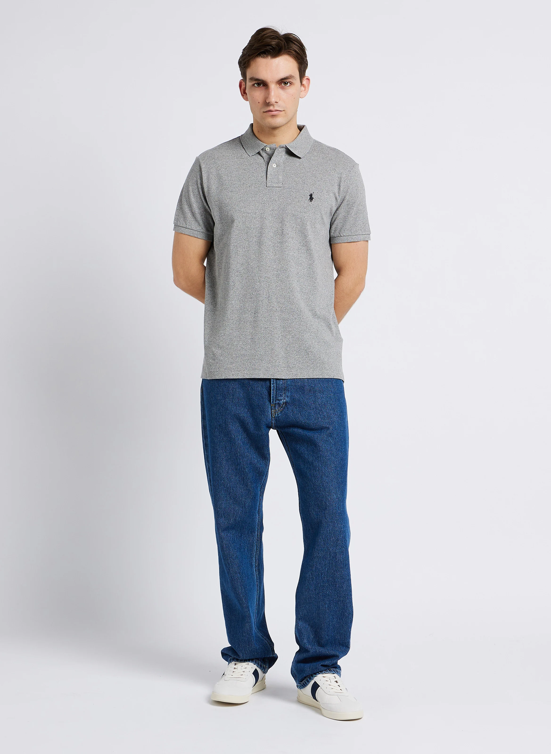 Polo slim-fit en coton | Gris