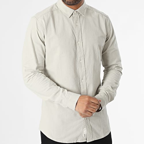 Chemise Manches Longues Slim Ben Life Beige