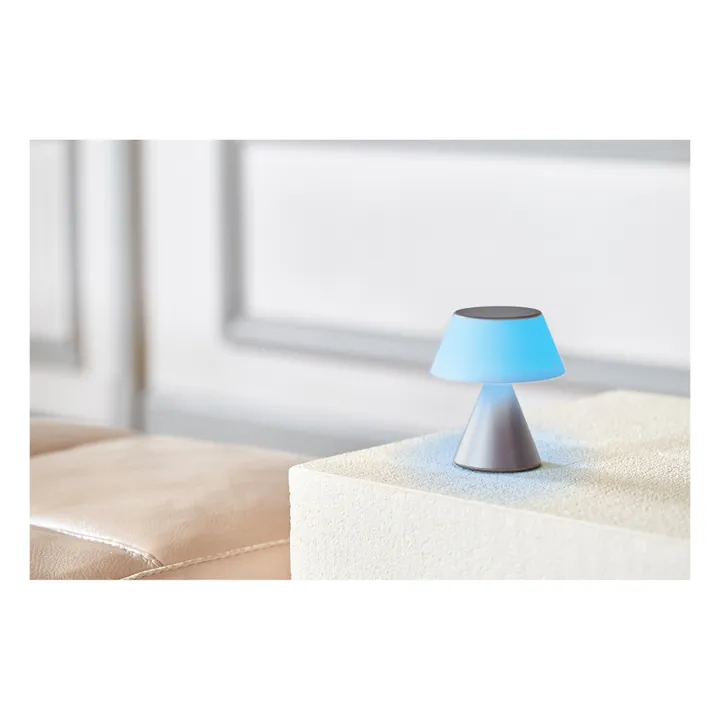 Lexon Lampe LED portable Luma | Gris métal