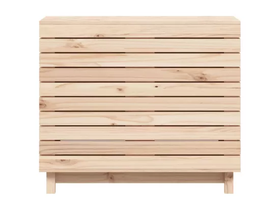 Panier à linge 88,5x44x76 bois massif de pin