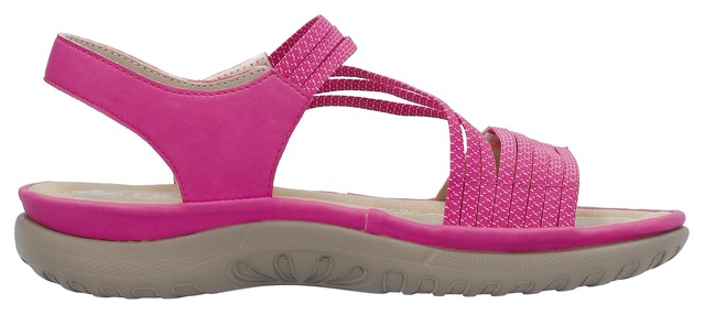 Rieker Riemchensandale  , Sommerschuh, Sandalette, Keilabsatz, mit Gummizügen