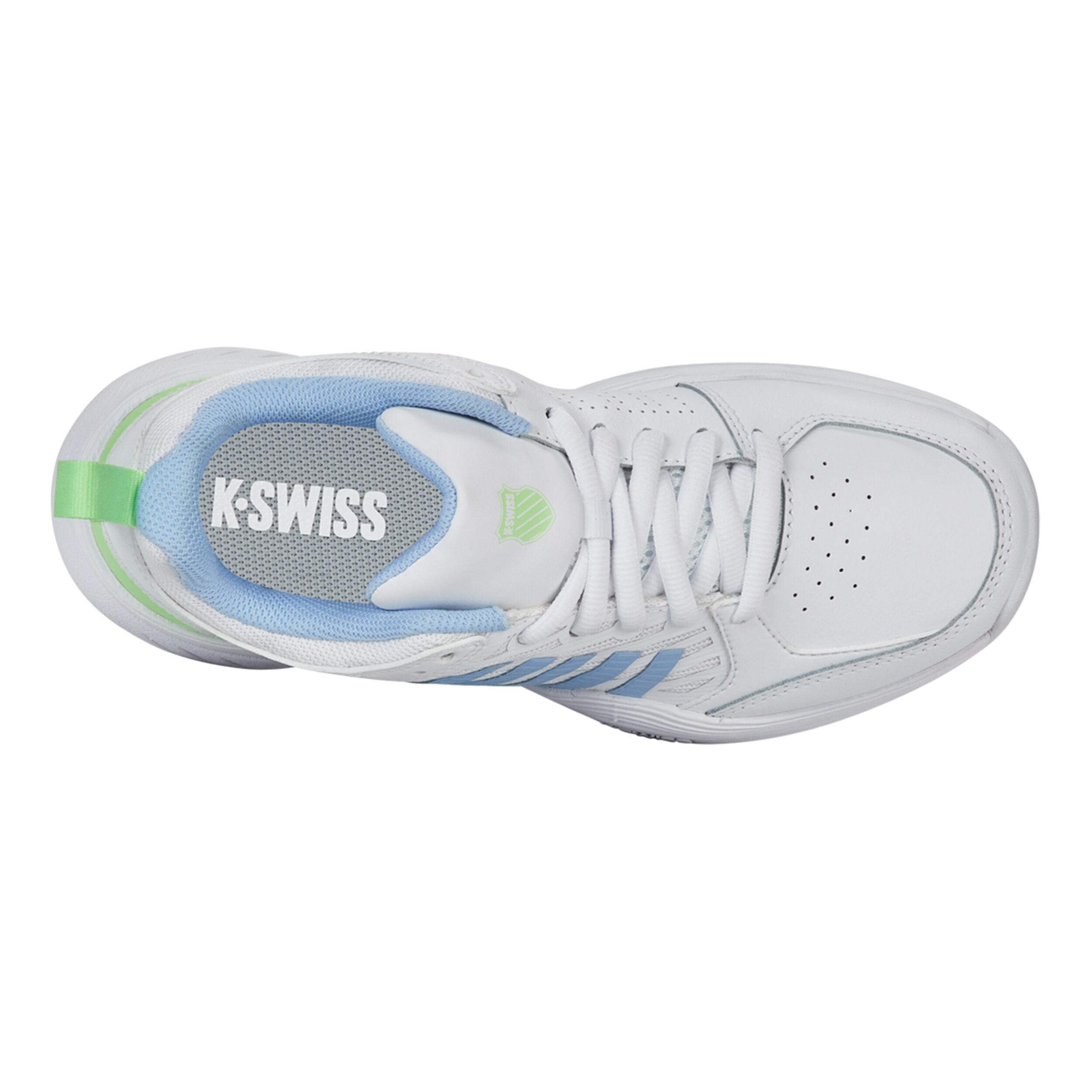K-Swiss Court Express 2 Chaussure Terre Battue Femmes - Blanc , Bleu Clair