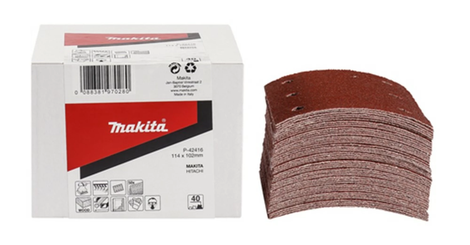Makita P-42450 Schuurvellen - 114 x 102 x K120 - Hout (50st)