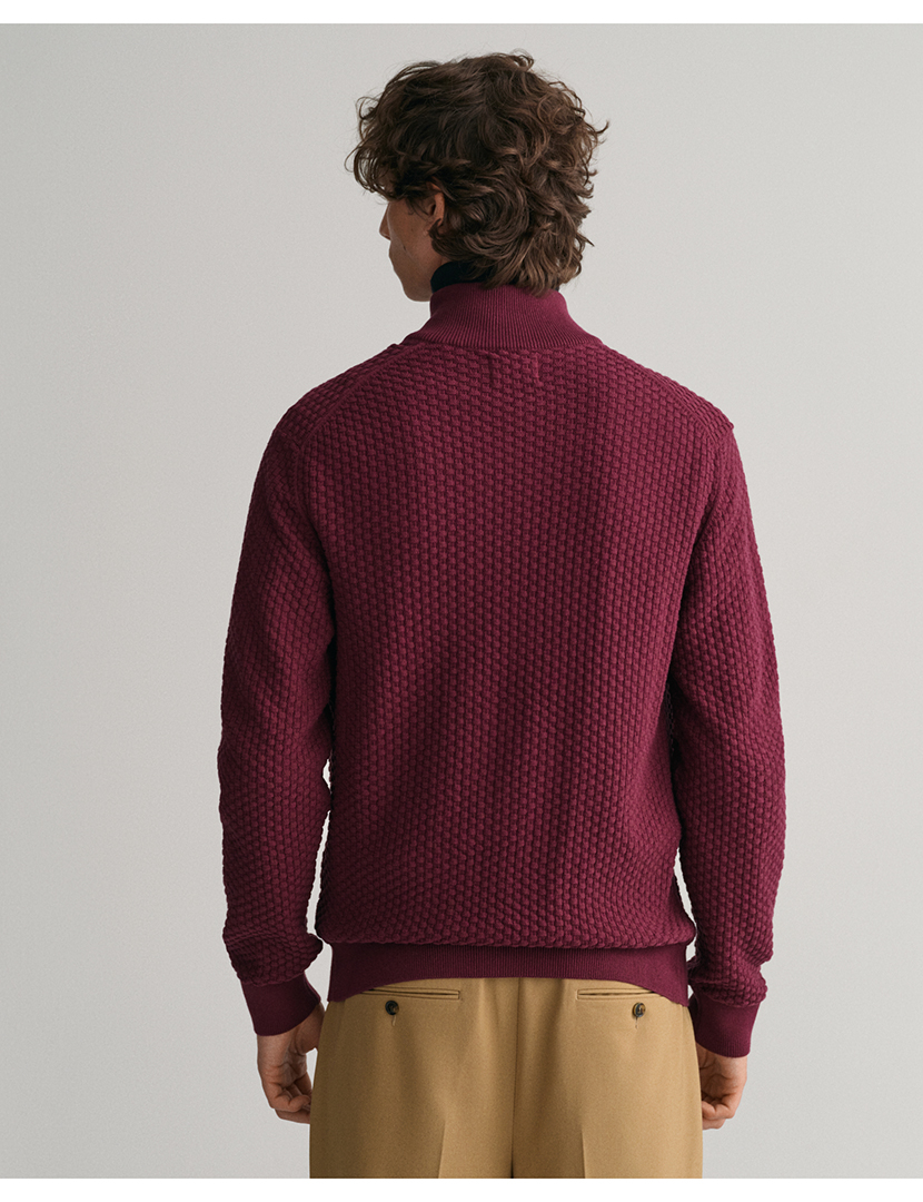Red Zip Cardigan