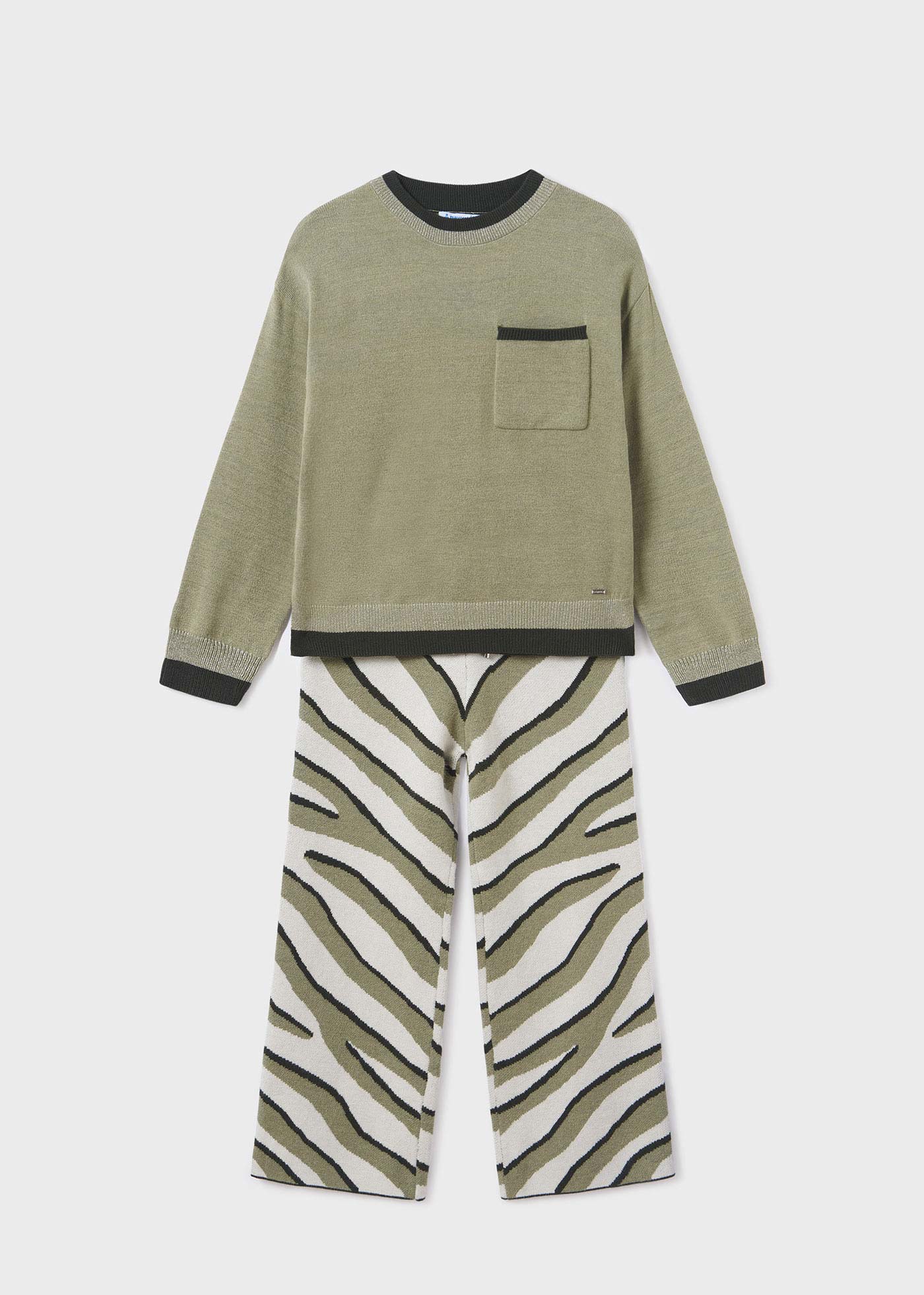 Conjunto de duas peças para meninas - estampa animal