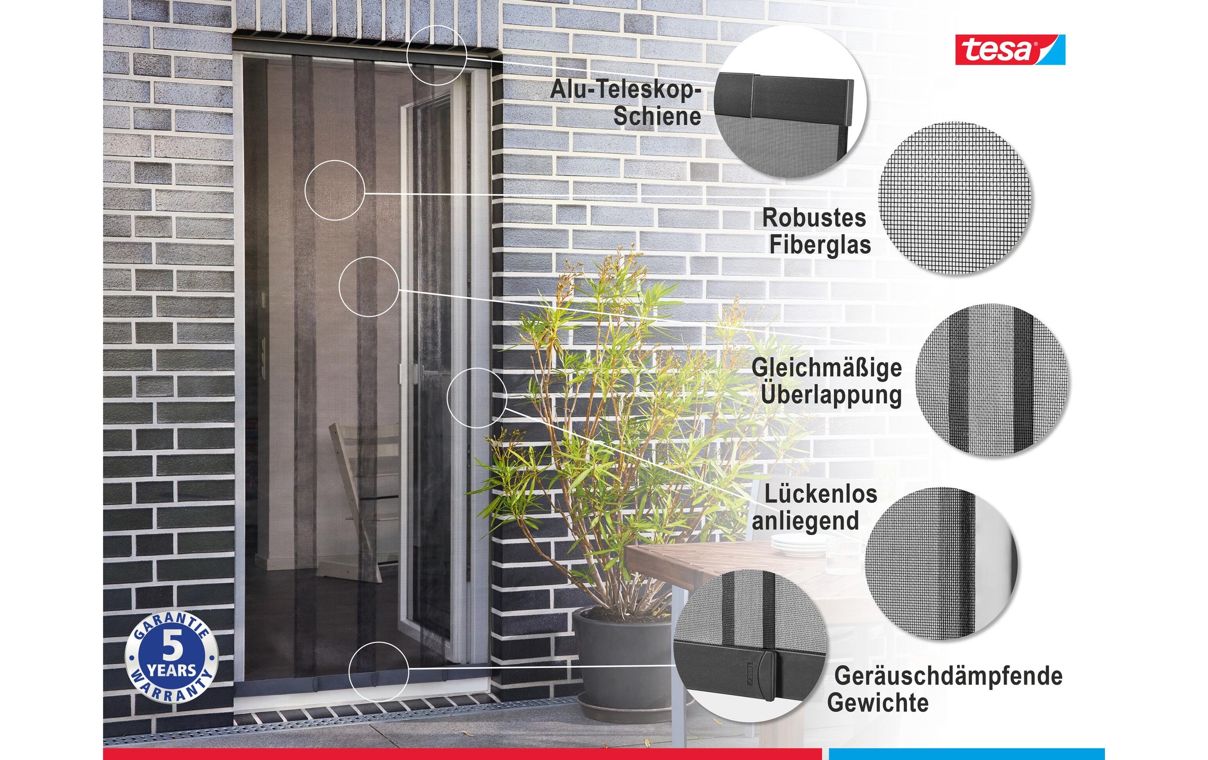 tesa Insektenschutz-Vorhang »Lamellentür« 1 Stk. tlg.