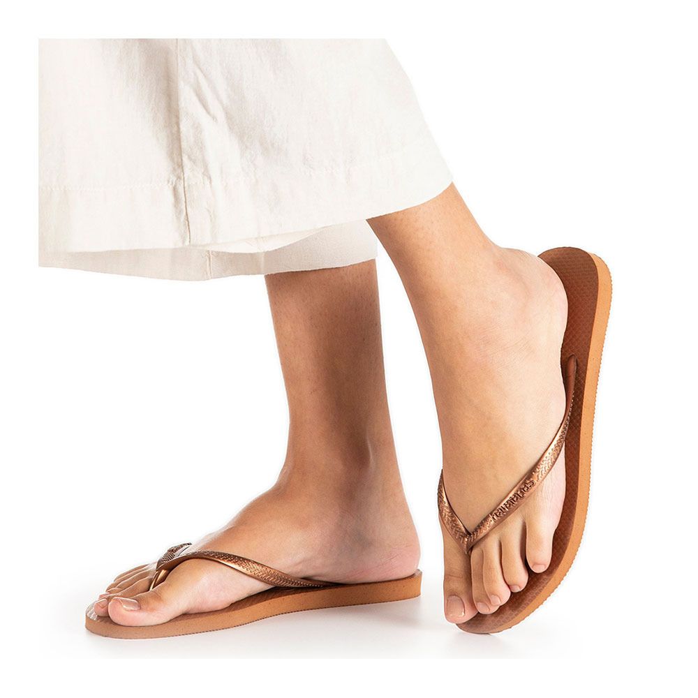 Havaianas SLIM - Tongs Femme rust/metallic copper
