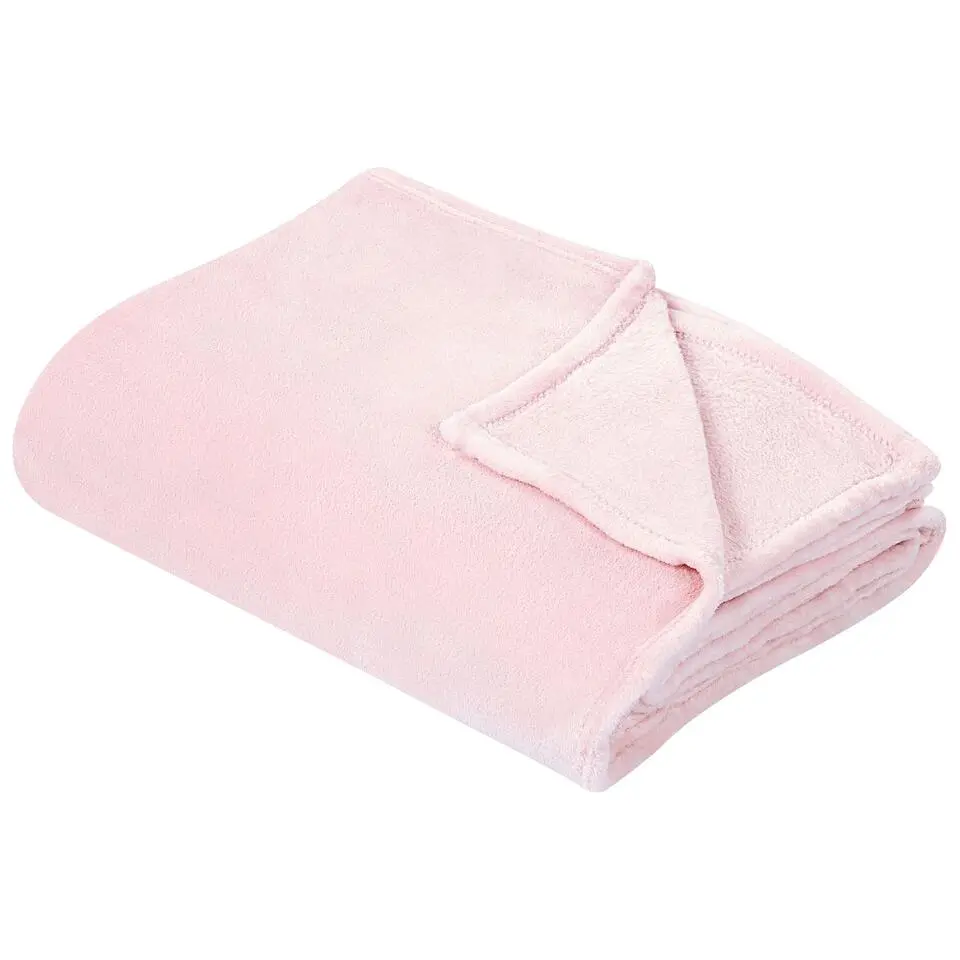 BAYBURT - Deken - Roze - 200 x 220 cm - Polyester