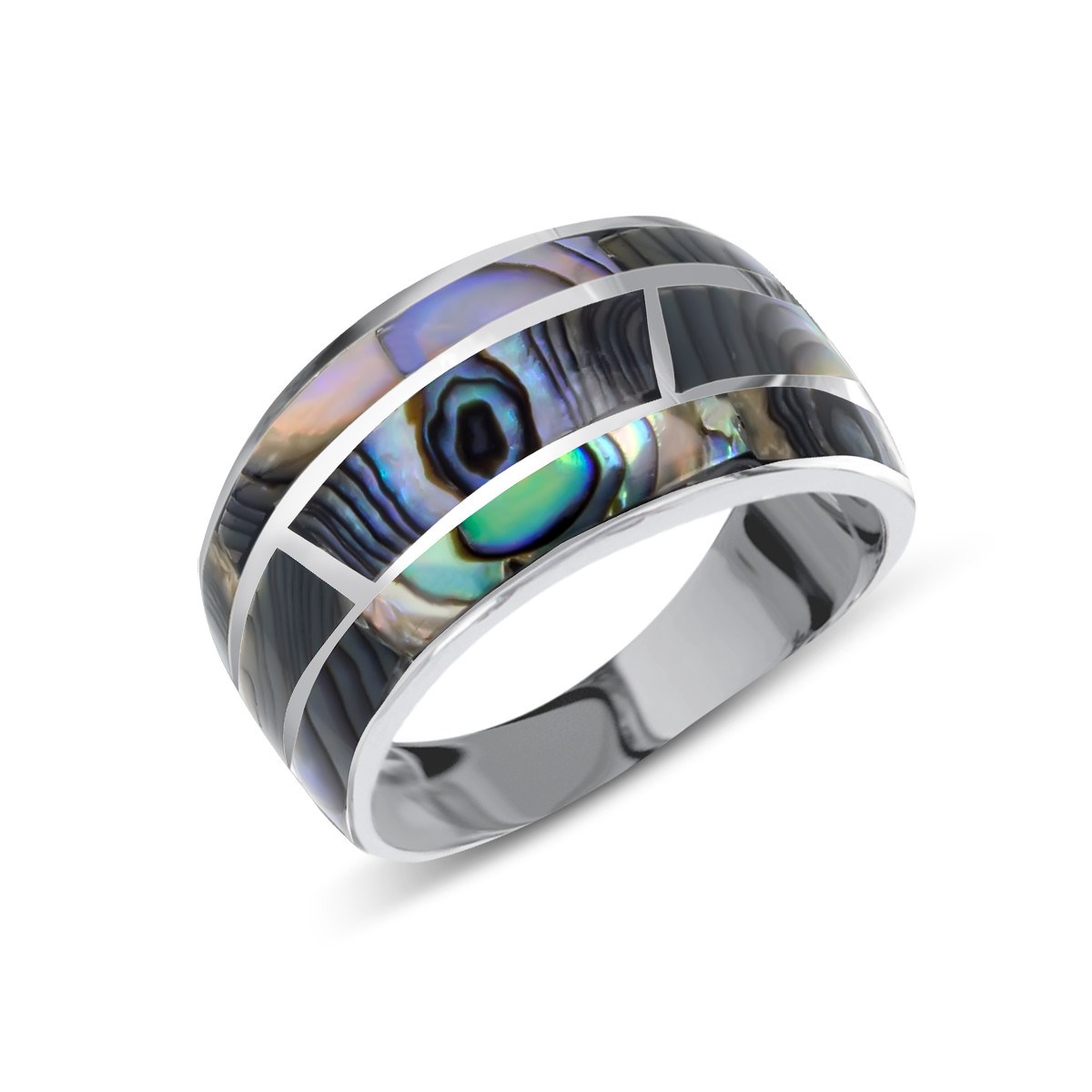 Bague nacre abalone en argent 925 : un bijou élégant et raffiné | Aden Boutique
