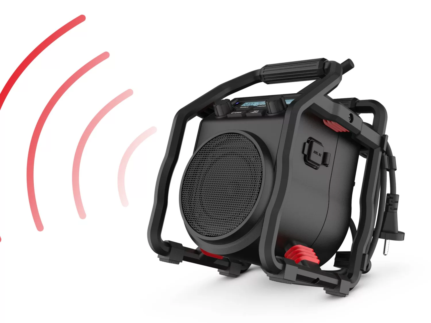 PerfectPro UBOX 400R2 Bouwradio - FM RDS - DAB  - bluetooth - aux-in - werkt op netstroom & batterij