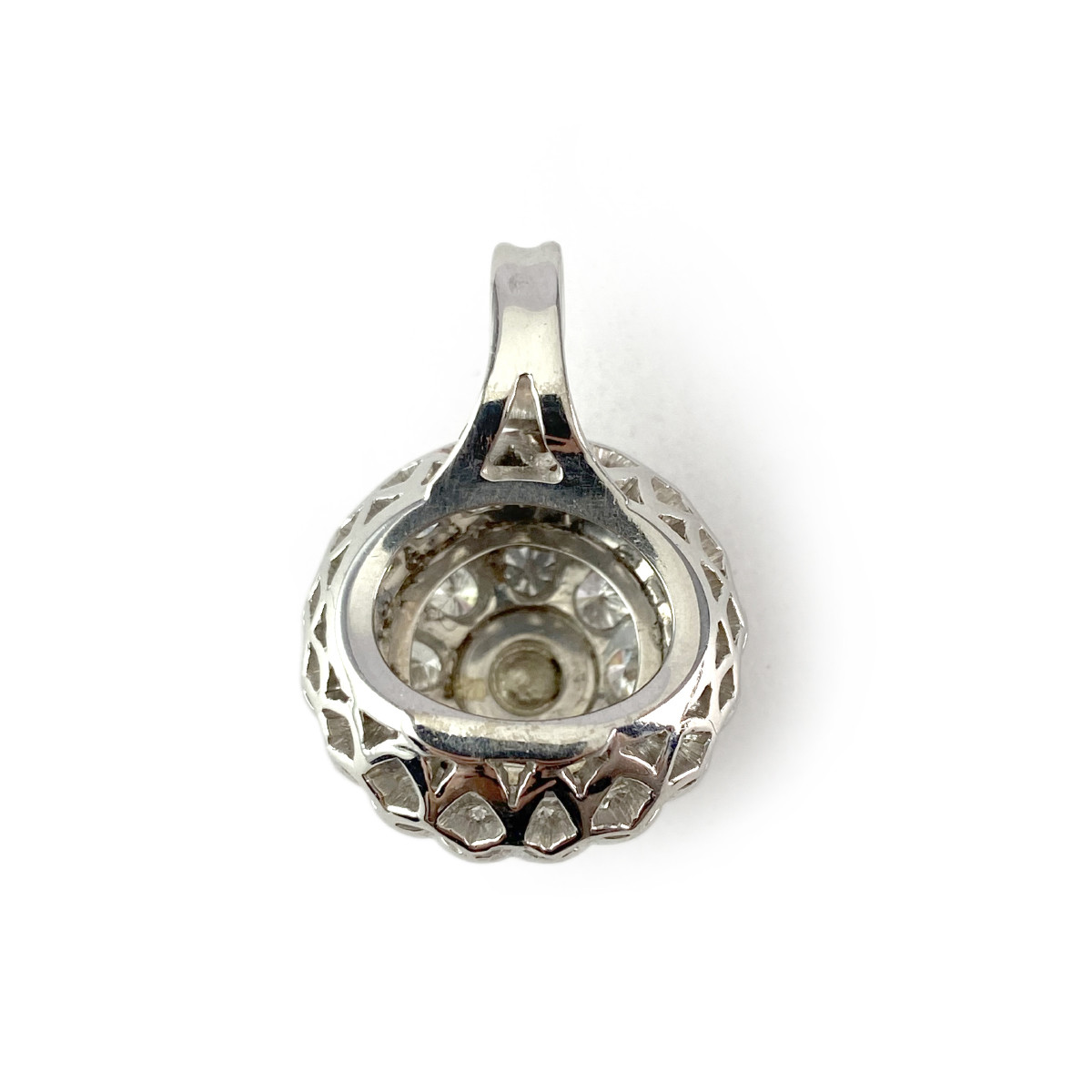Pendentif d'occasion or 750 blanc diamants