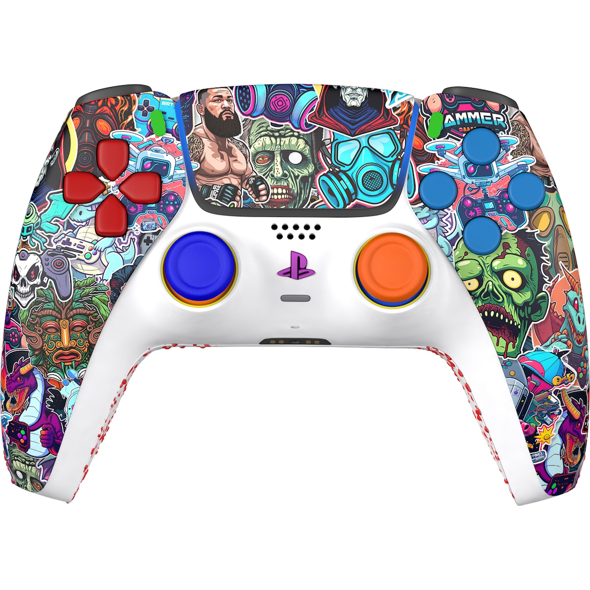 King PS5 trådløs kontroller (new stickerbomb)