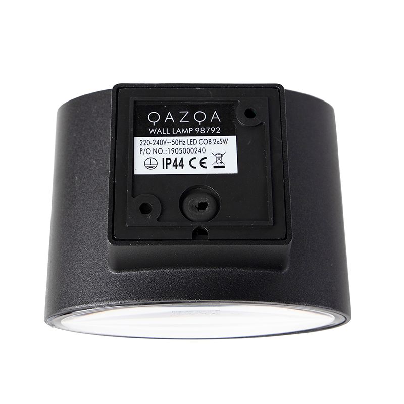 Moderne buitenwandlamp zwart incl. LED IP44 - Ovum
