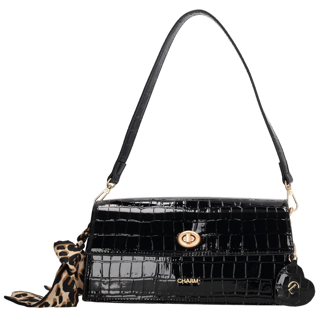 Charm London Knightsbridge Schoudertas Overslag Zwart