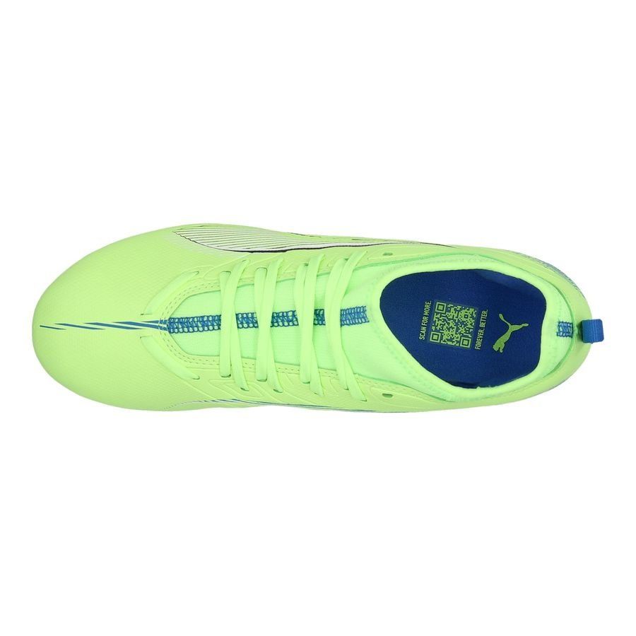 PUMA Ultra 5 Match FG/AG Lights Out - Fizzy Apple/Blanc/Bleu Enfant