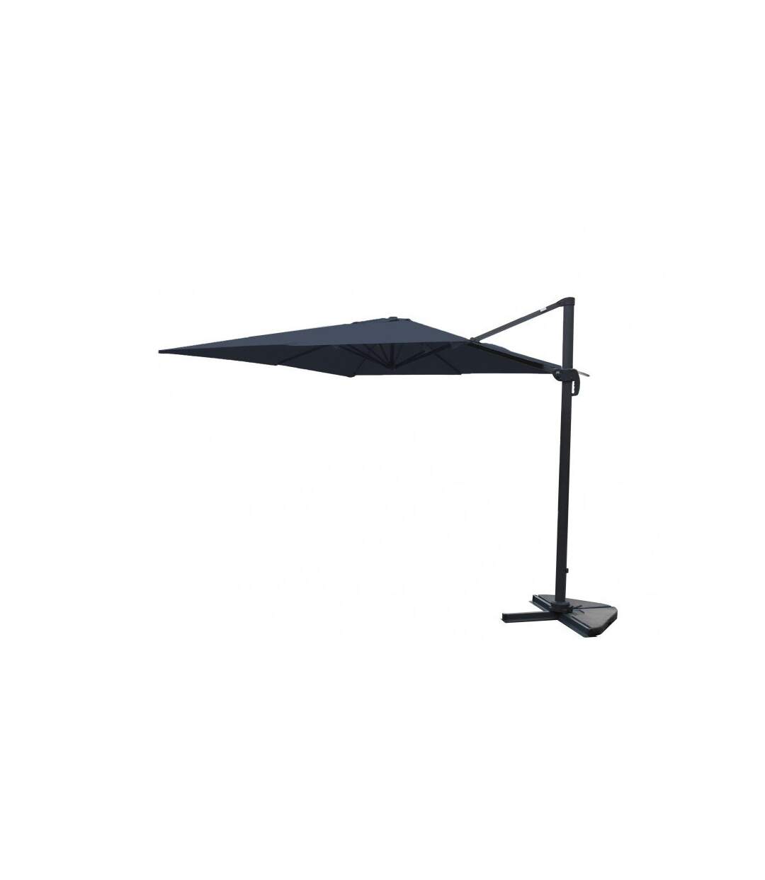 Paris Prix - Parasol Déporté Avec housse 3x4m Gris