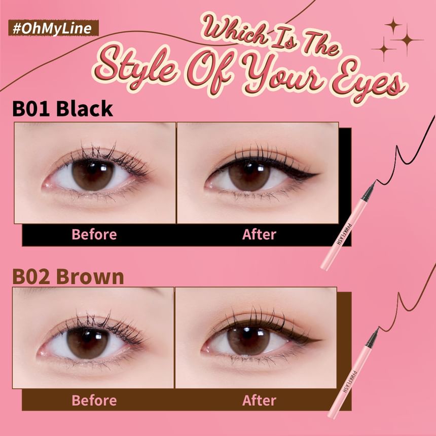 PINKFLASH - Waterdichte Easy Eyeliner - 2 kleuren