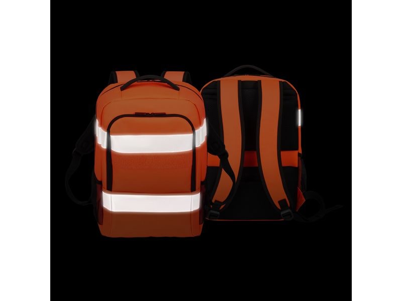 DICOTA Rucksack Hi-Vis 24 l – Orange Maximale Sichtbarkeit und Arbeitssicherheit für den Outdoor-Einsatz