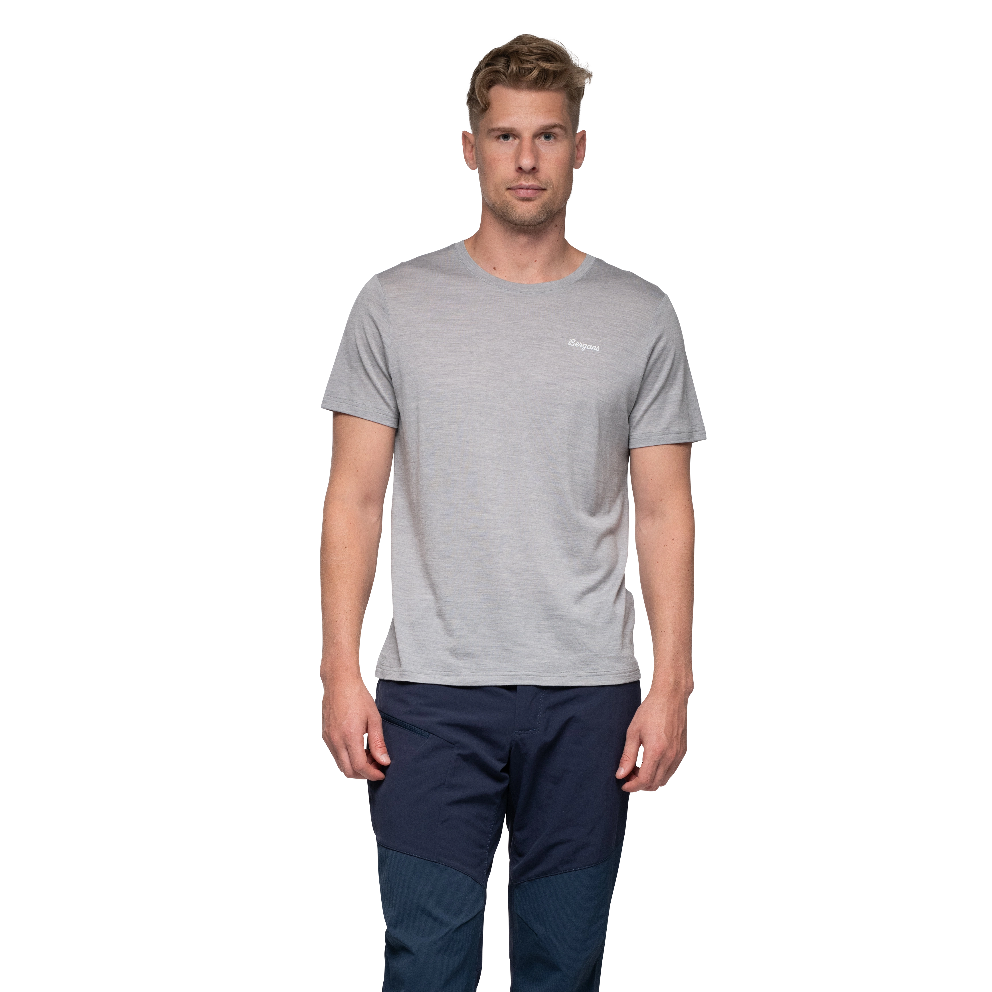 Rabot Emblem Wool Tee Men Magnesium Grey