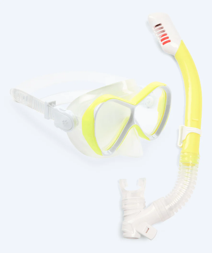 Watery Combo snorkelsæt til børn - Triton Full-dry - Gul