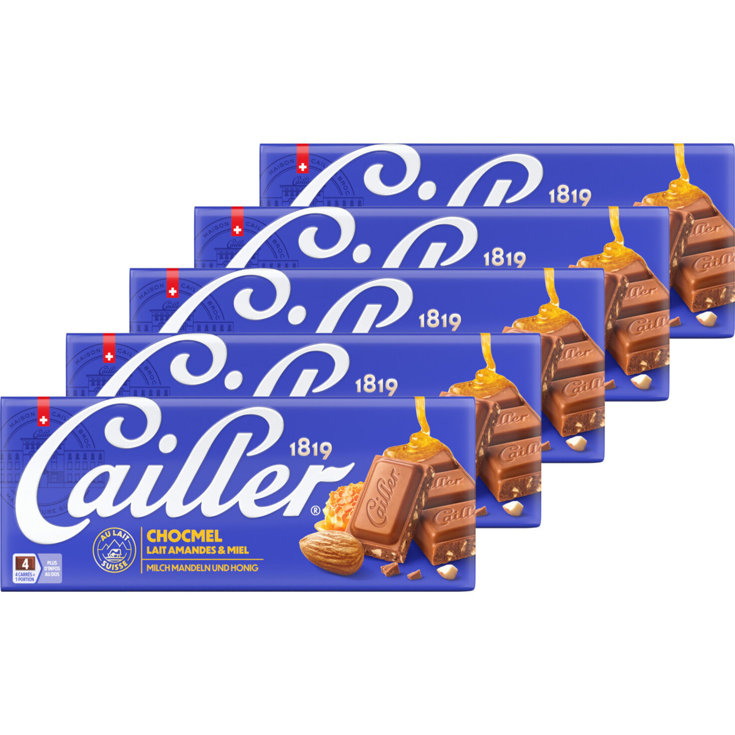 Cailler Chocmel Tafelschokolade Milch mit Mandeln und Honig