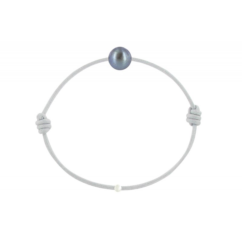 Set Collier et Bracelet Lien La Perle Noire des Poulettes - Classics - Gris clair
