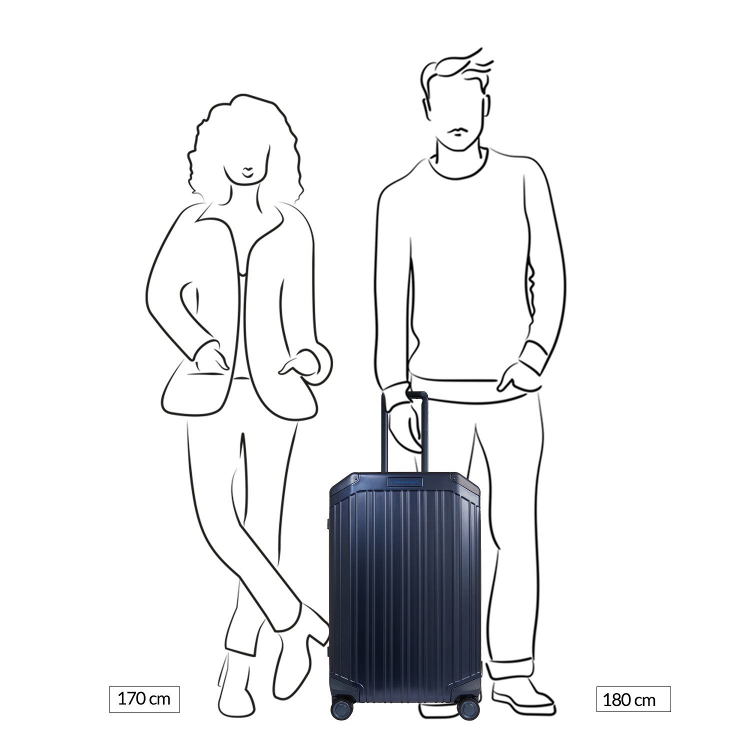 Piquadro ALU-B2 Medium Trolley 69 blue