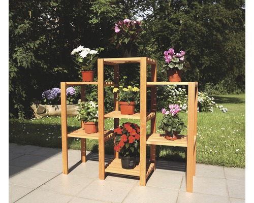 Houten bloemenstandaard 