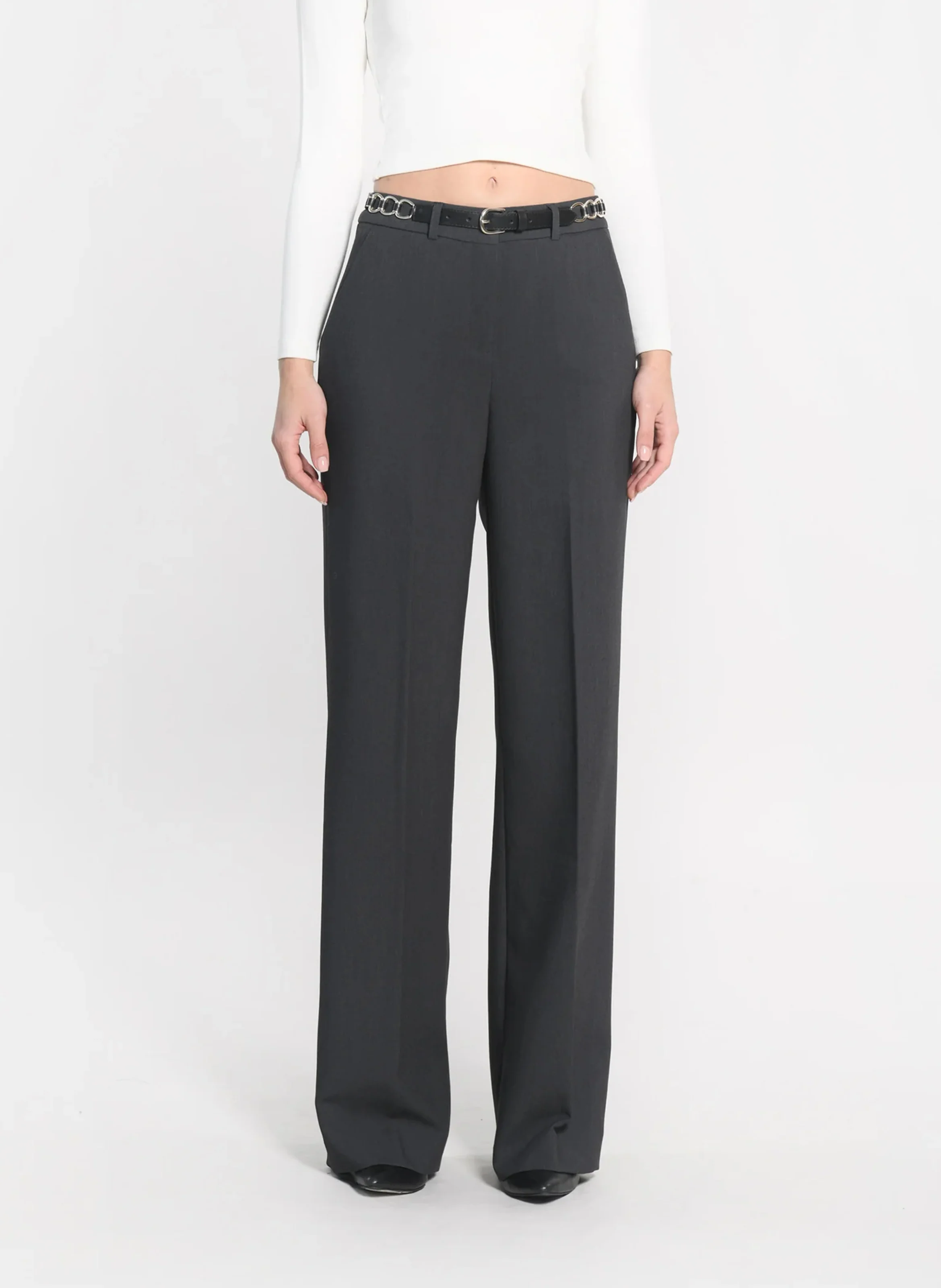 BRITNEY - Pantalon droit | Gris