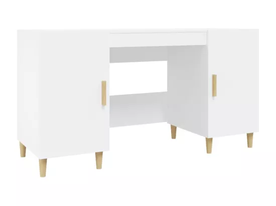 Bureau Blanc 140x50x75 cm Bois d'ingénierie