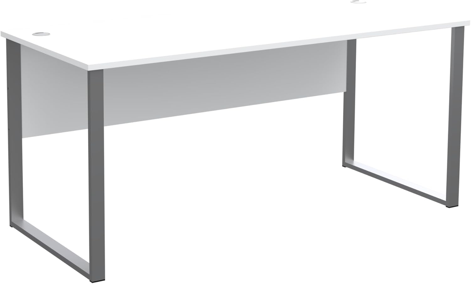 SANTORIN Schreibtisch in Weiß FSC-Zertifiziert - Moderner Bürotisch Computertisch mit Metallgestell & Kabeldurchführungen - 170 x 77 x 73 cm (B/H/T)