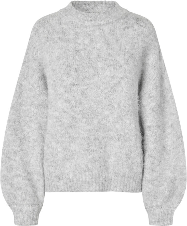 A-VIEW Patrisia solid knit pullover Light grey melange