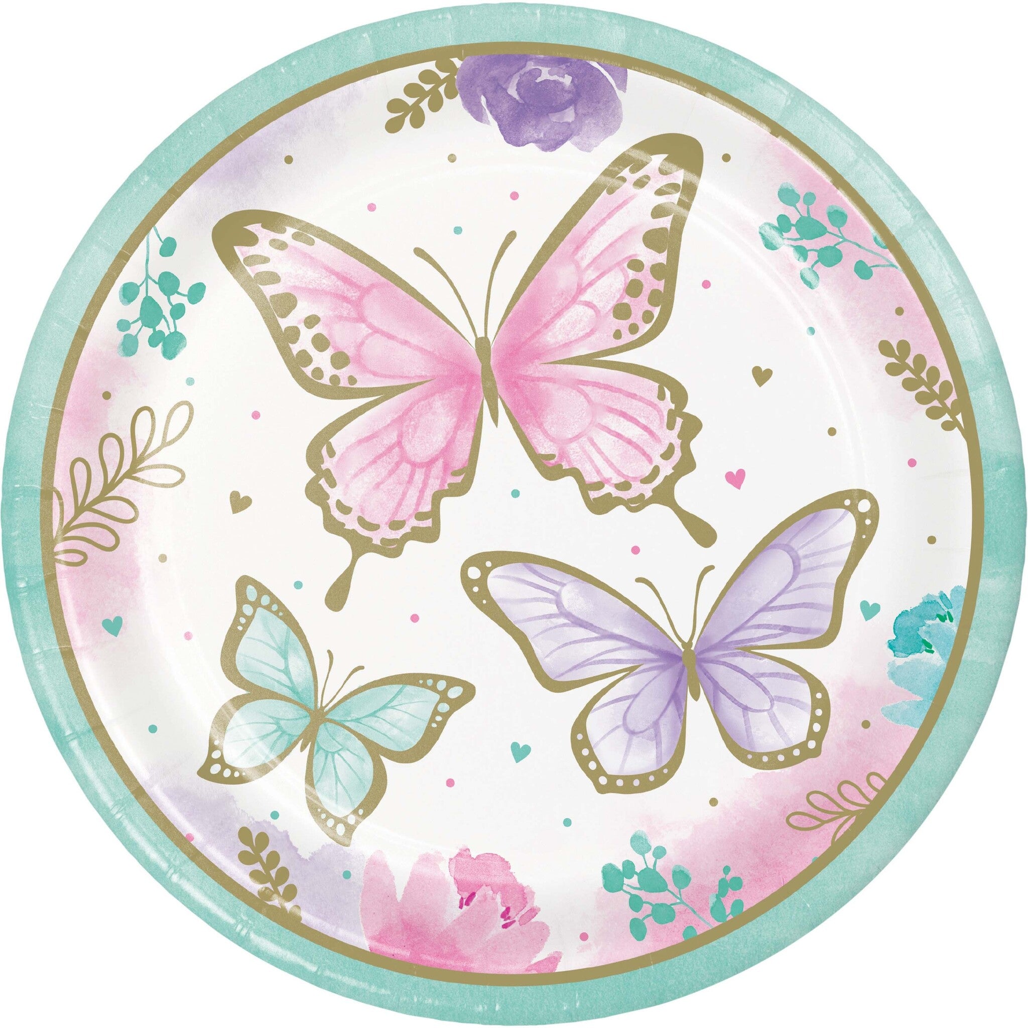 Vlinder Borden 23cm 8st