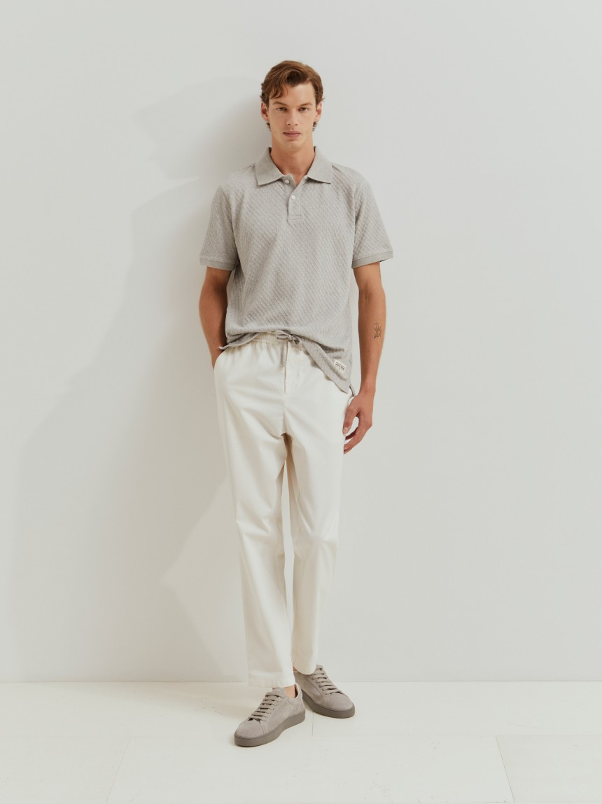 Polo malha estruturada regular fit