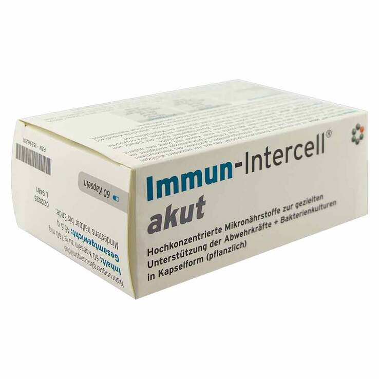 Immun Intercell akut Hartkapseln mit magensaftresistent überzogene Pell., 60 St