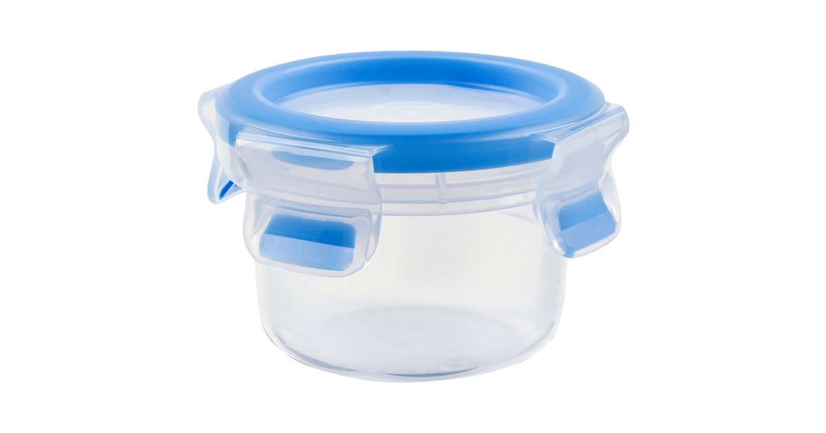 EmsaClip & Close vershoudbakje 0,15 L doos  (Transparant/blauw, rond, Ø 9,2cm)