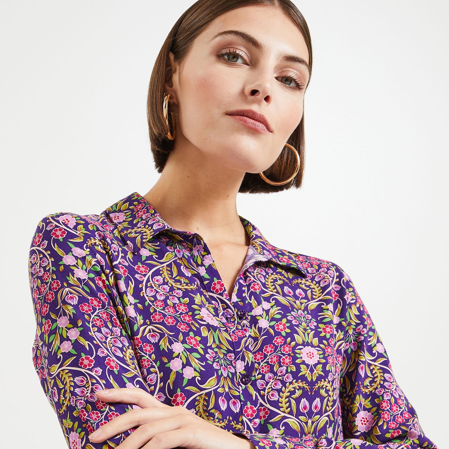 Chemise imprimée femme