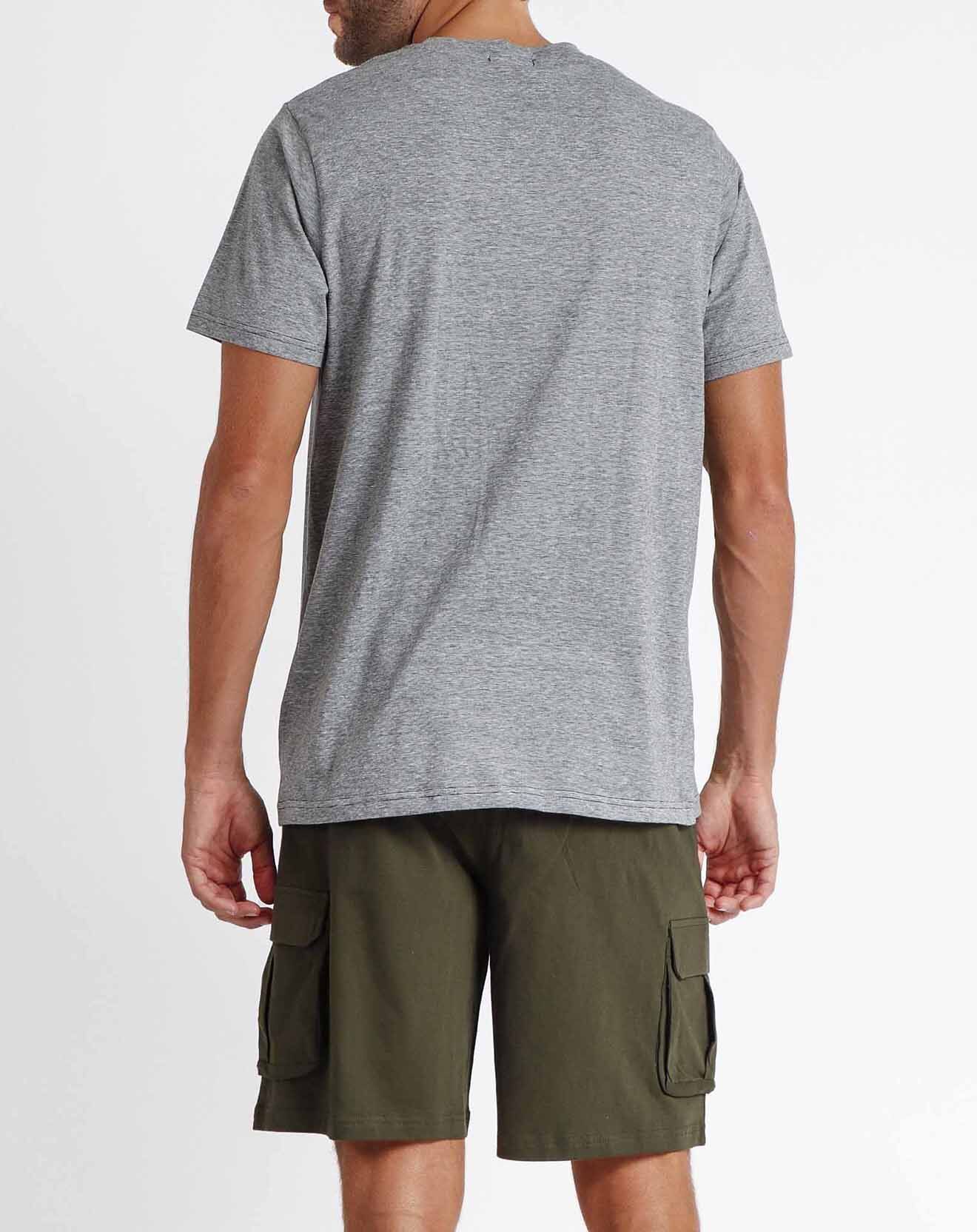 Lois Pyjama T-Shirt & Short Emilio vert kaki/gris