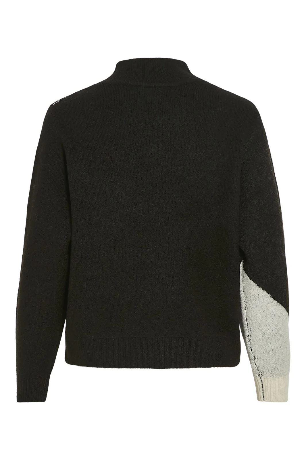 Vila Vicilia Mock Neck L/S Jaquard Top 4493098 black graphic eggnog melange