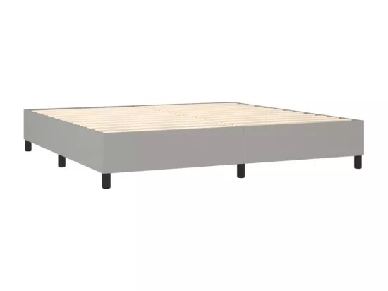 Sommier à lattes de lit Gris clair 200x200 cm Tissu