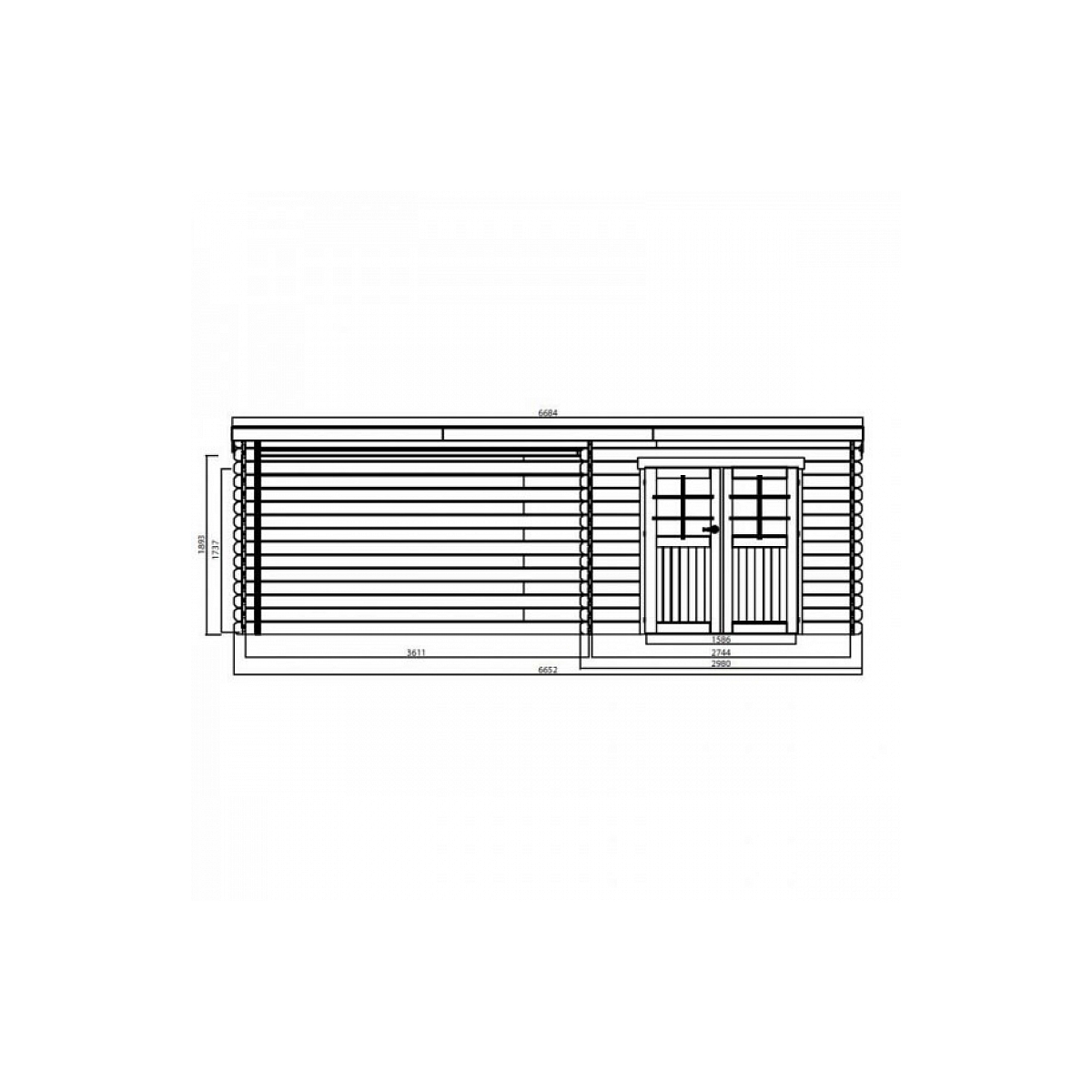 Abri de jardin rohan 2980 x 2980 + 3611