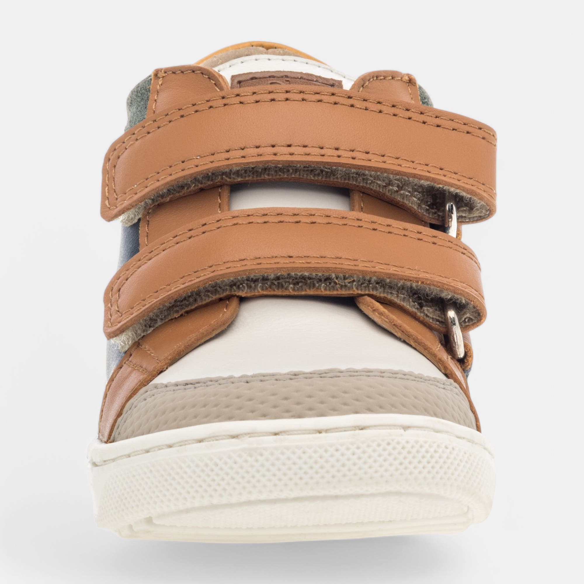 Baskets basses Bébé garçon en cuir blanc