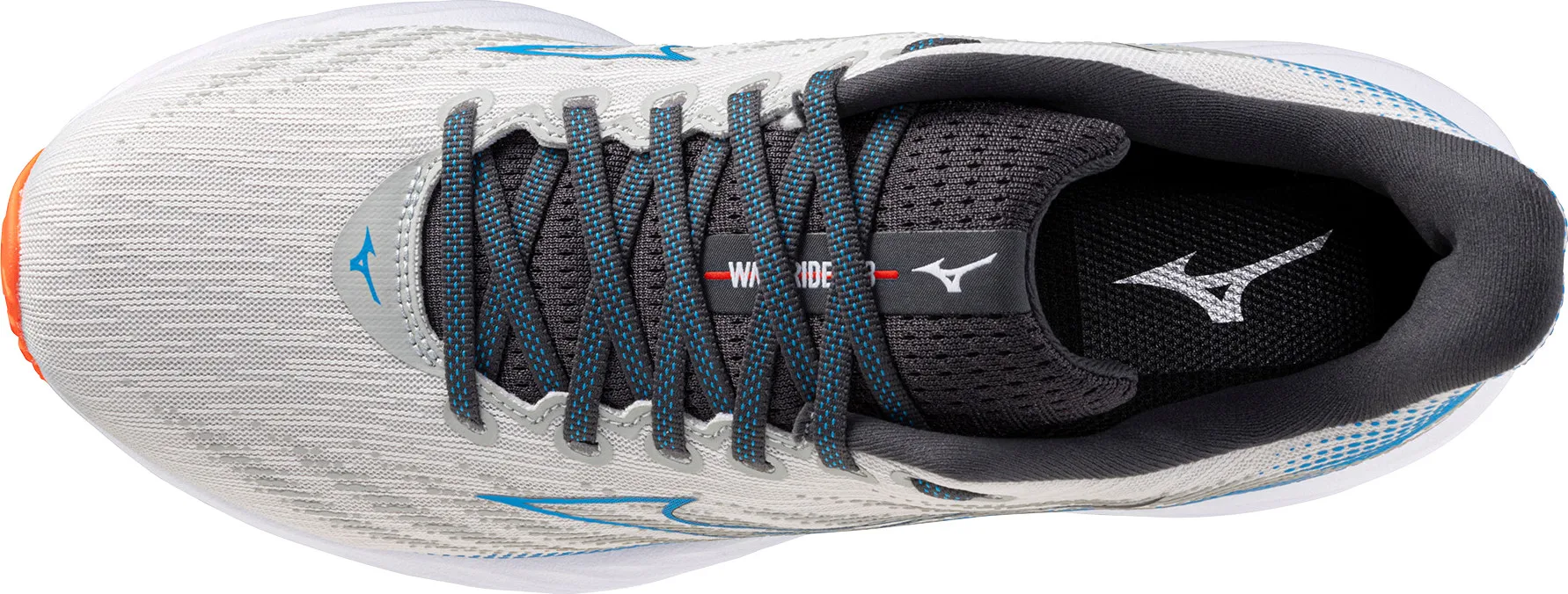 Mizuno Men's Wave Rider 28 Nimbus Cloud/blue Pace/mizuno Ignition Red