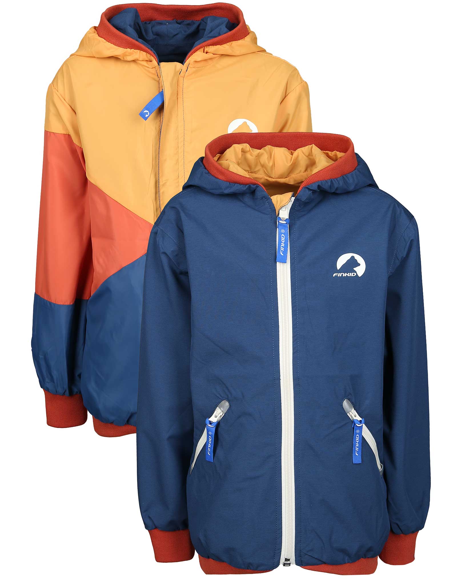 Wende-Regenjacke MUUTUVA in denim/fox