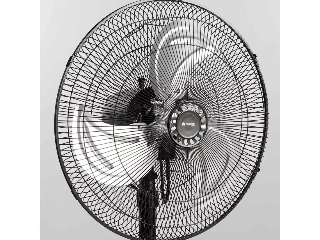 Ventilateur Sur Pied Ø45cm 75W 3 Vitesses Industriel Noir Raydan Home
