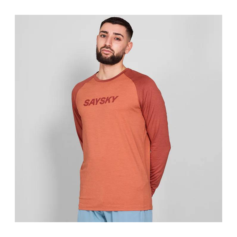 saysky logo pace ls herre 5005 red melange